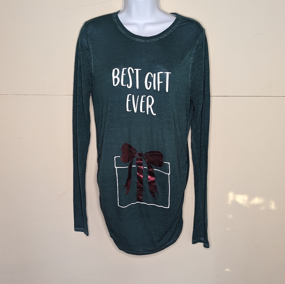 Motherhood Best Gift Ever Holiday Christmas Pregnancy Shirt